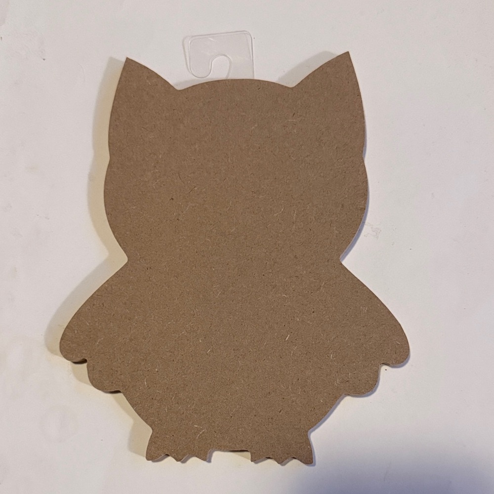 Charming Brown Owl-Shaped Craft Board